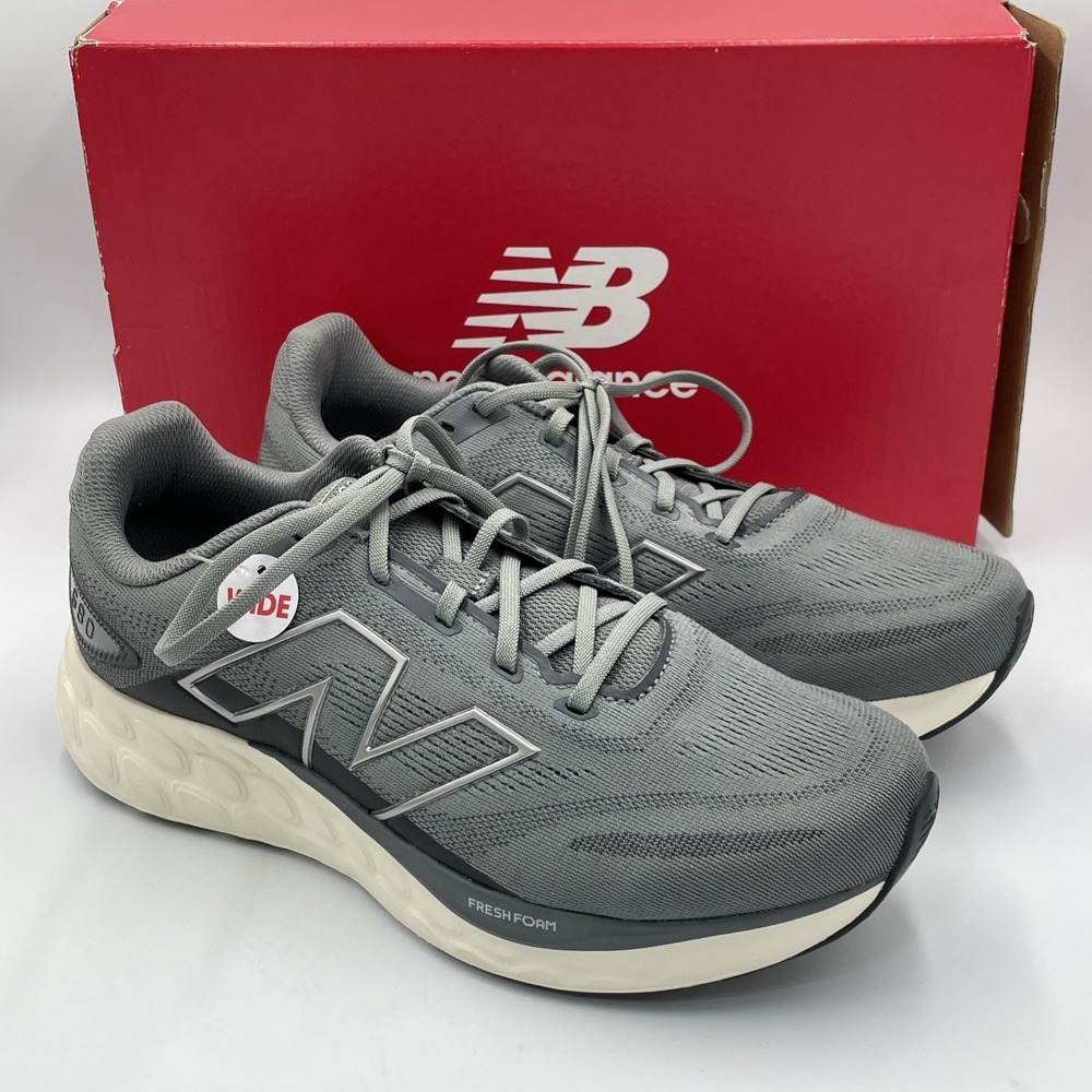 New Balance Fresh Foam 680v8 Running Shoes Mens Size 8 4E Grey X-WIDE